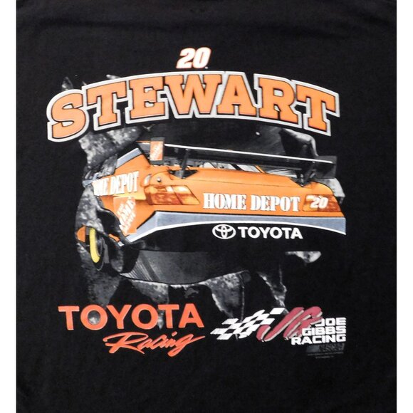 Tony Stewart Toyota Racing Tee Shirt XL Black NASCAR Home Depot Joe Gibbs Racing - Picture 4 of 7